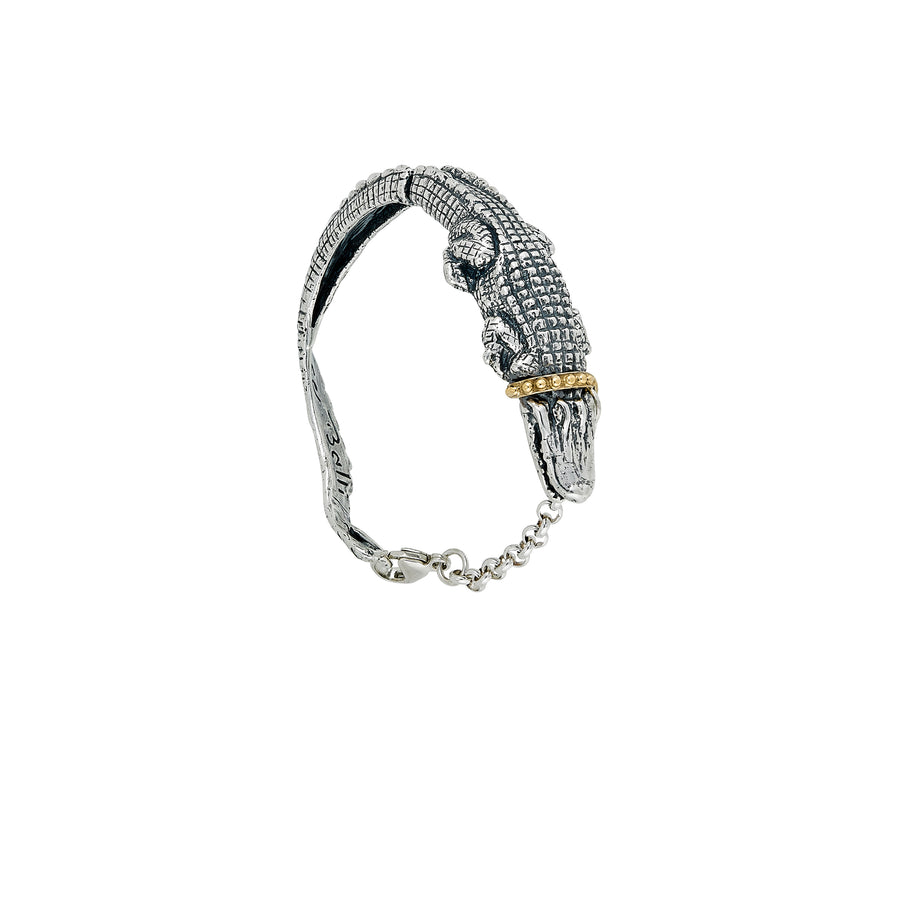 Pet Gator 2-tone Bangle Bracelet