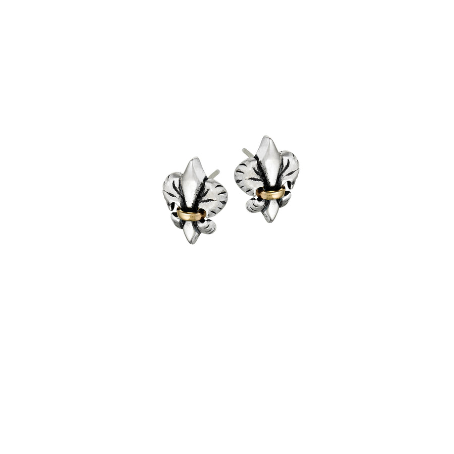 Tiger Lily Mini 2-tone Post Earrings