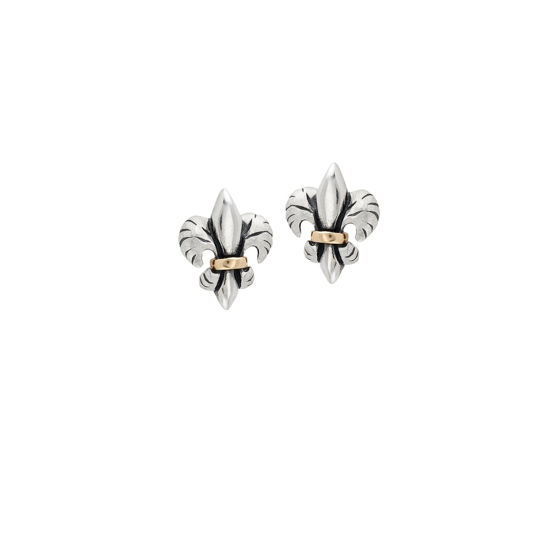 Tiger Lily Two Tone Post Earrings