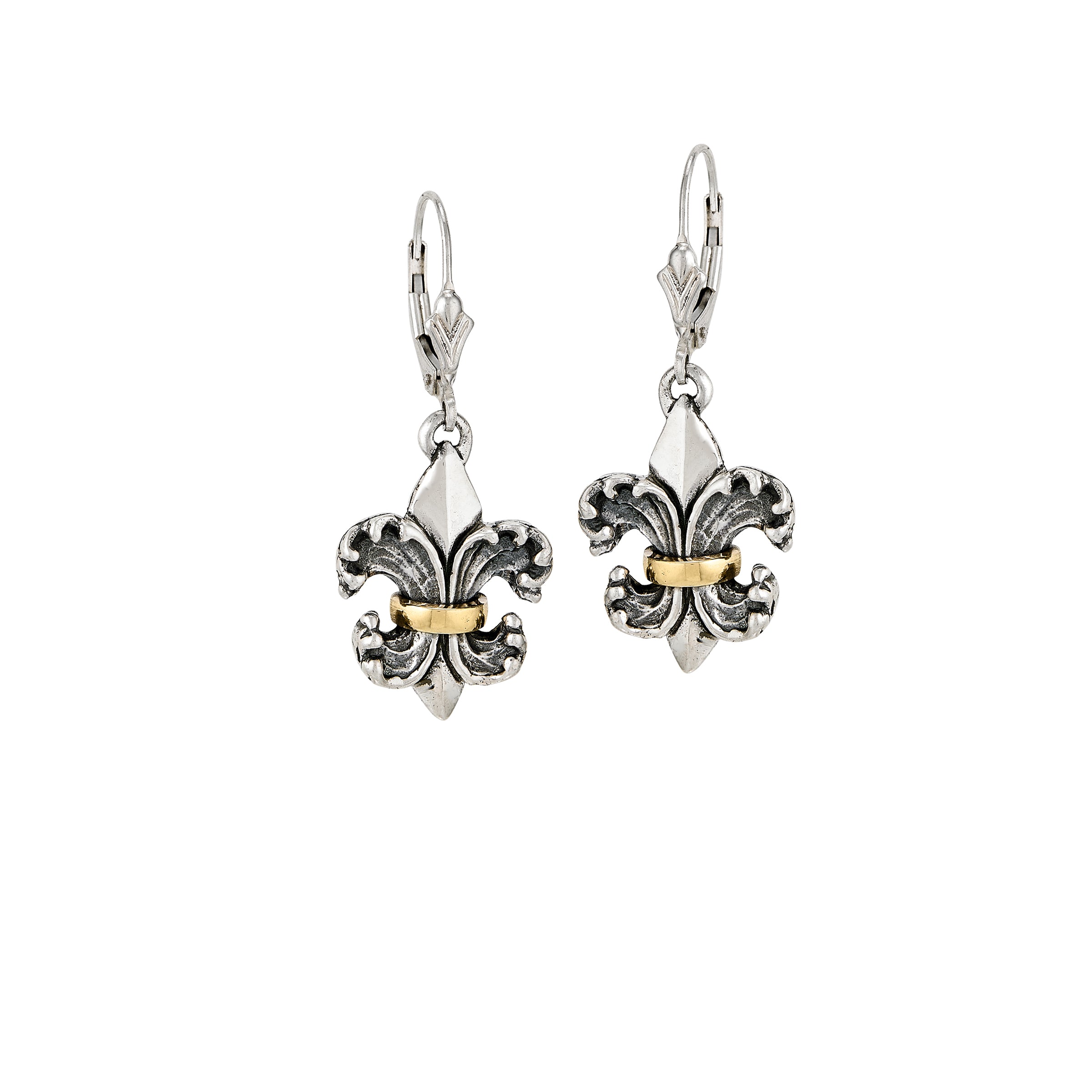 Water Lily Two Tone Earrings