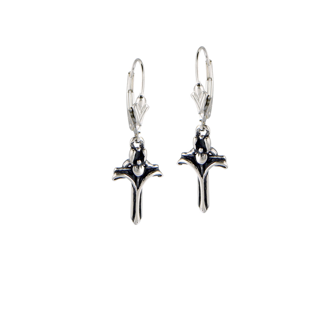 Iris Cross Earrings