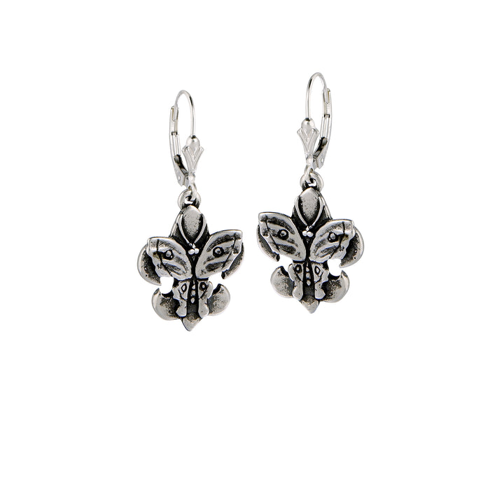 Fleur de Lis Butterfly Earrings