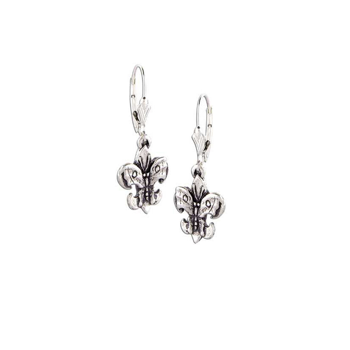 Fleur de Lis Butterfly Small Earrings