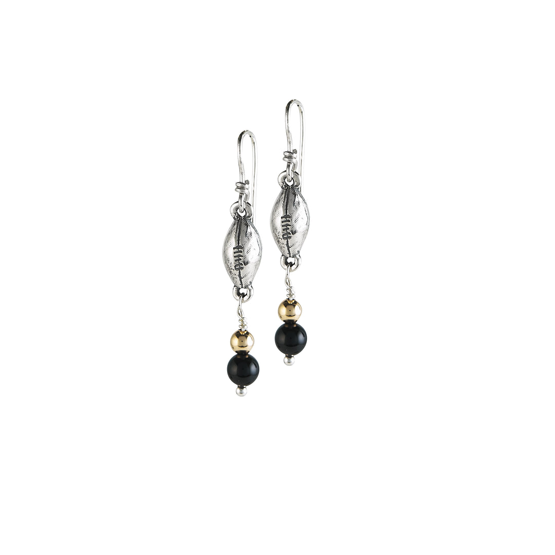 Football Onyx Earrings