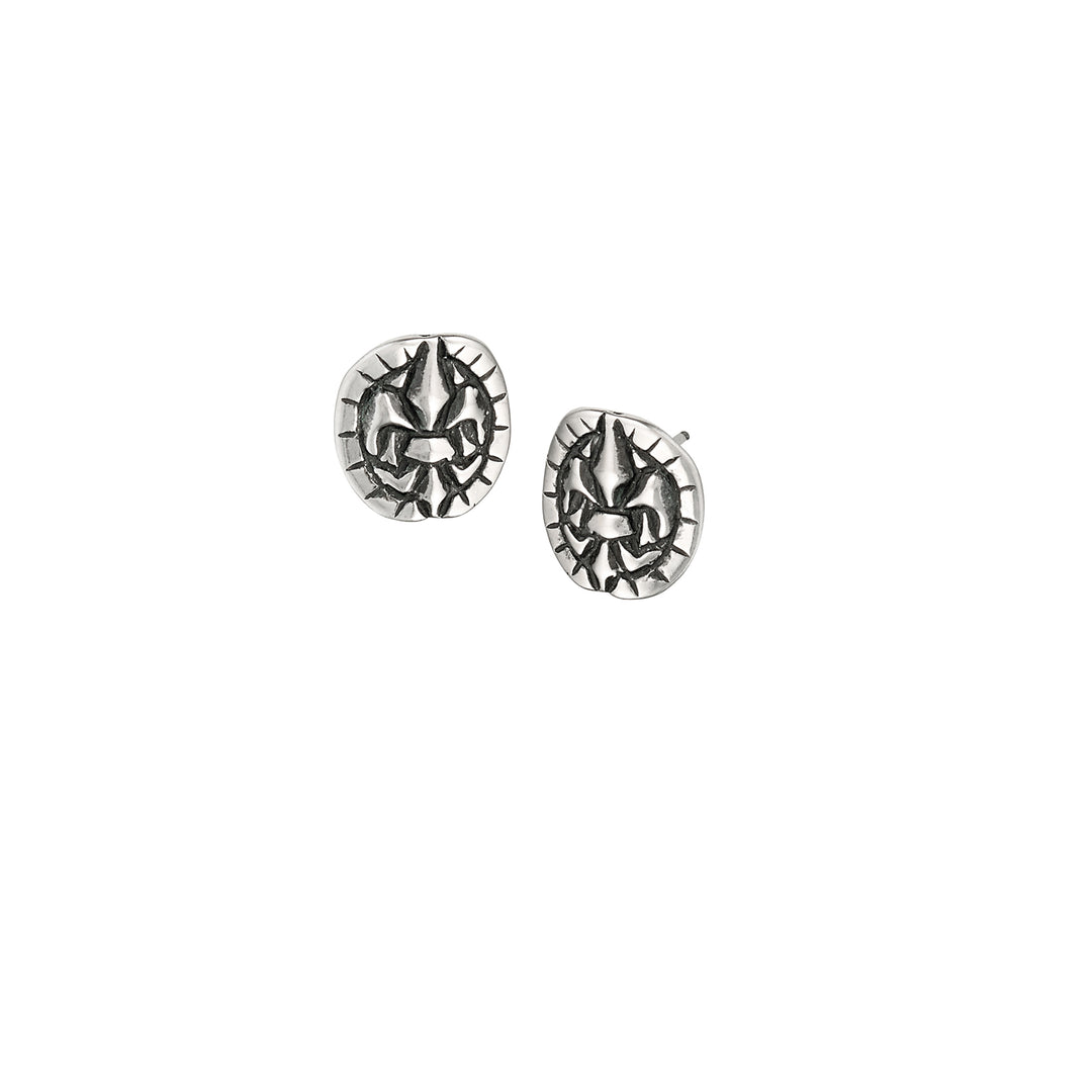 Fleur de Lis Tortoise Shell Post Earrings