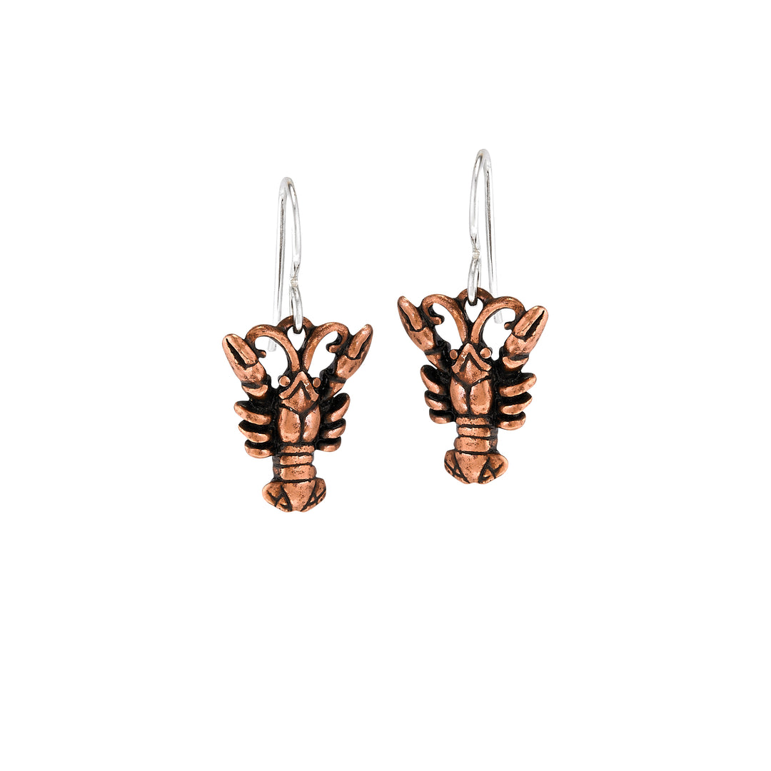 Crawfish Small Copper Earrings