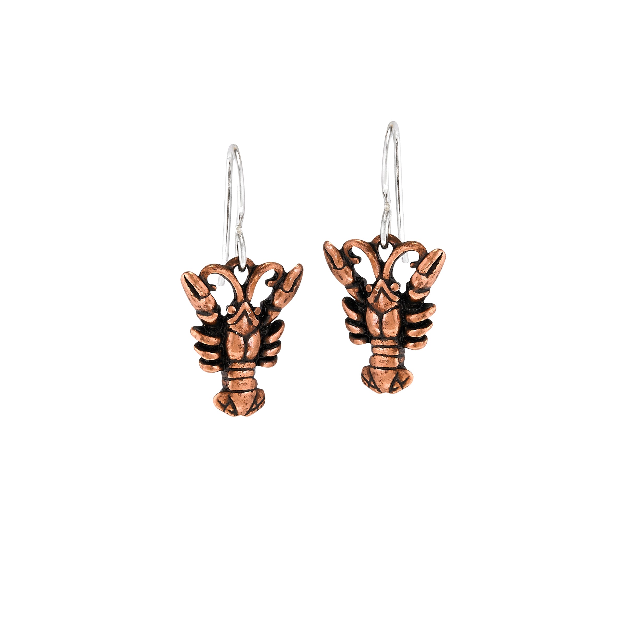 Crawfish Small Copper Earrings