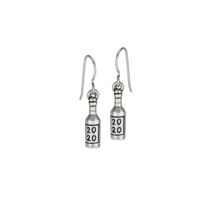 "What a Year!" Wine Bottle Earrings