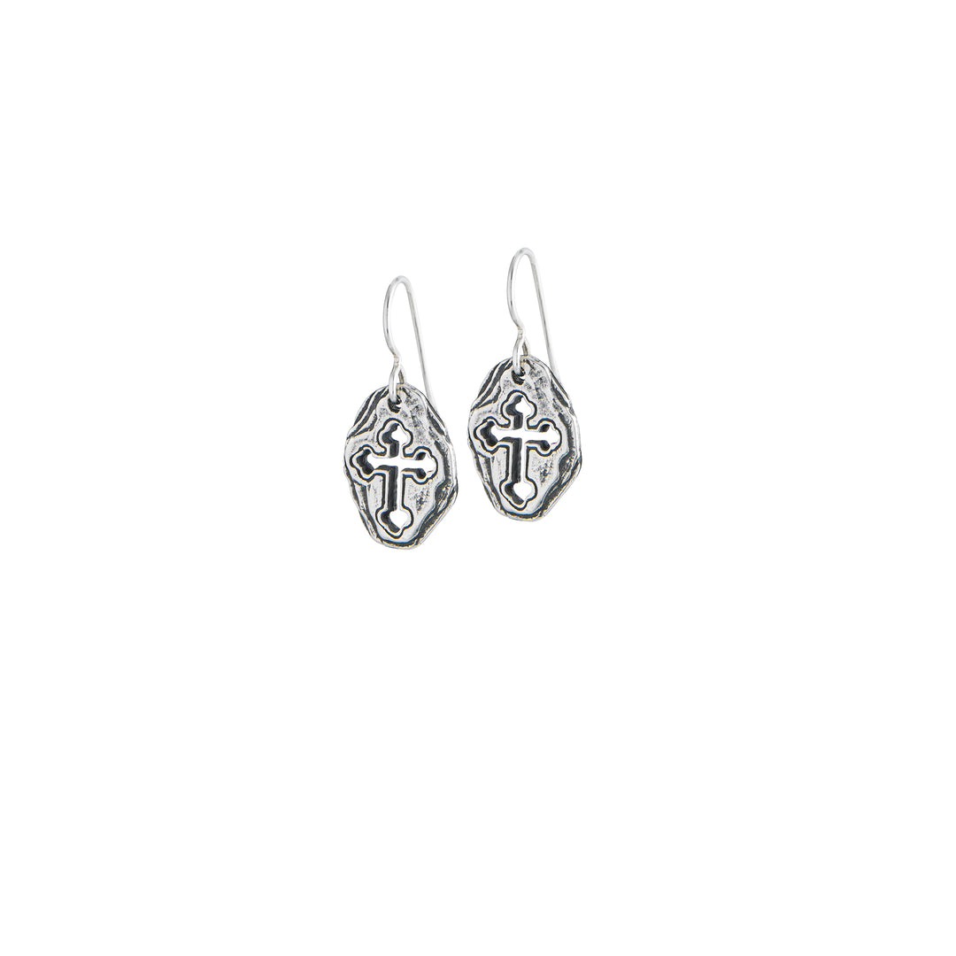 Rock Cross Earrings