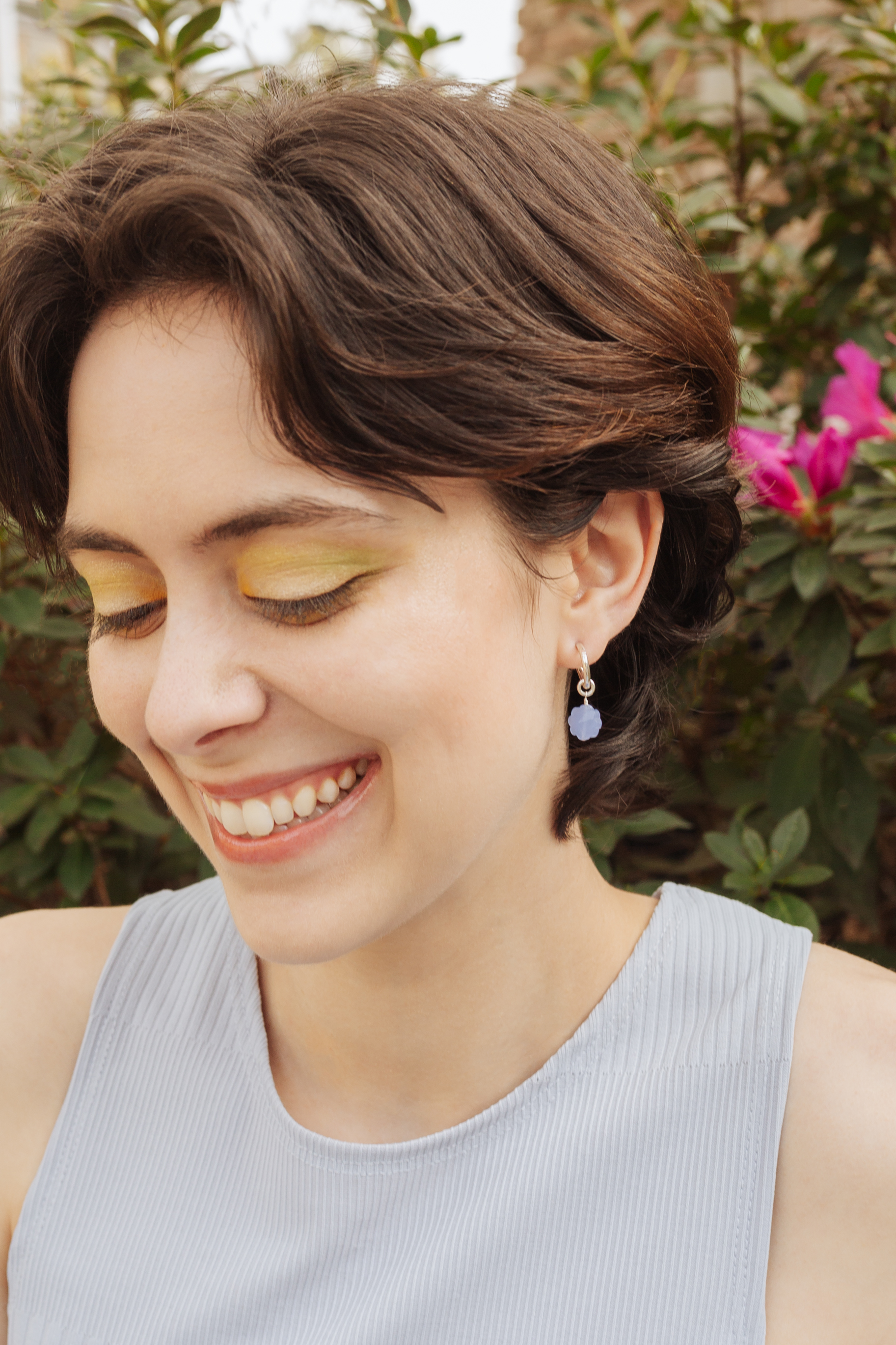 "Forget Me Not" Hoop Earrings