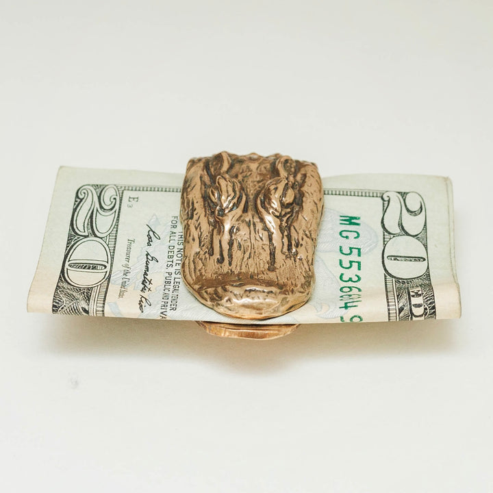 Alligator Bronze Money Clip