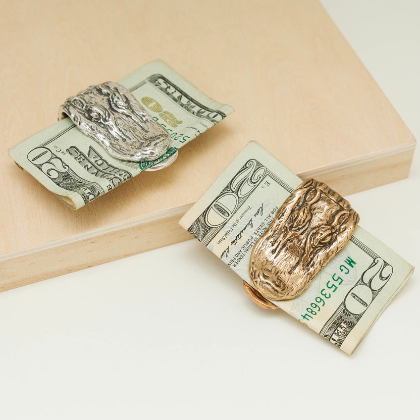 Alligator Bronze Money Clip
