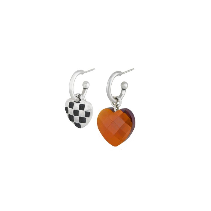 "Extra Love" Heart Hoop Earrings