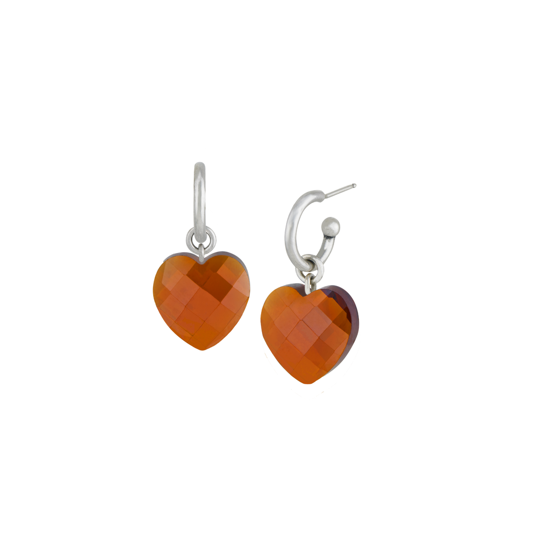 "Sweet Tea" Heart Hoop Earrings