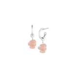 Pink Rock Candy Hoop Earrings