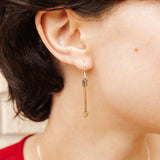 Love Struck Bronze Arrow Earrings