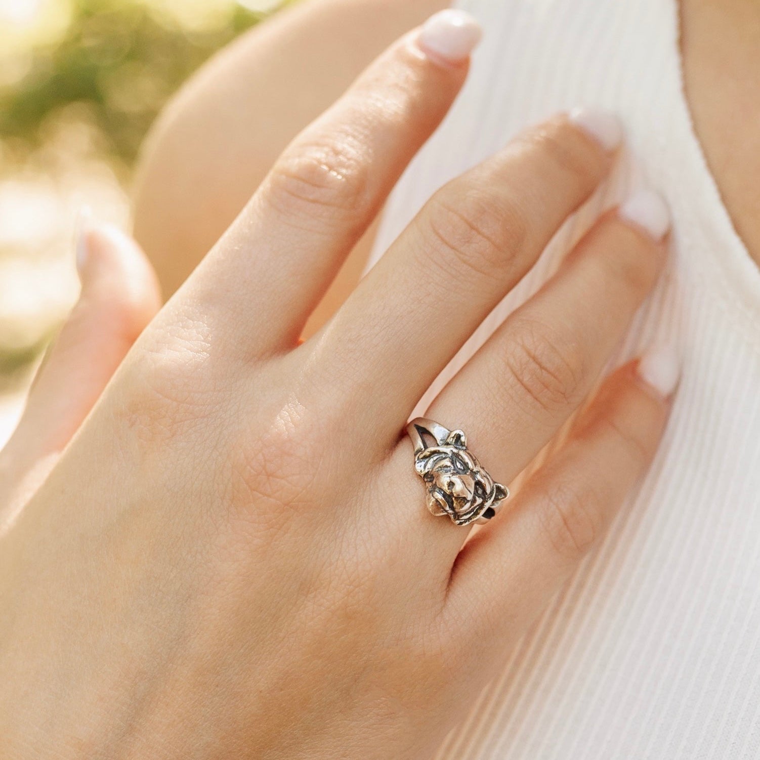 Tiger Head Ring