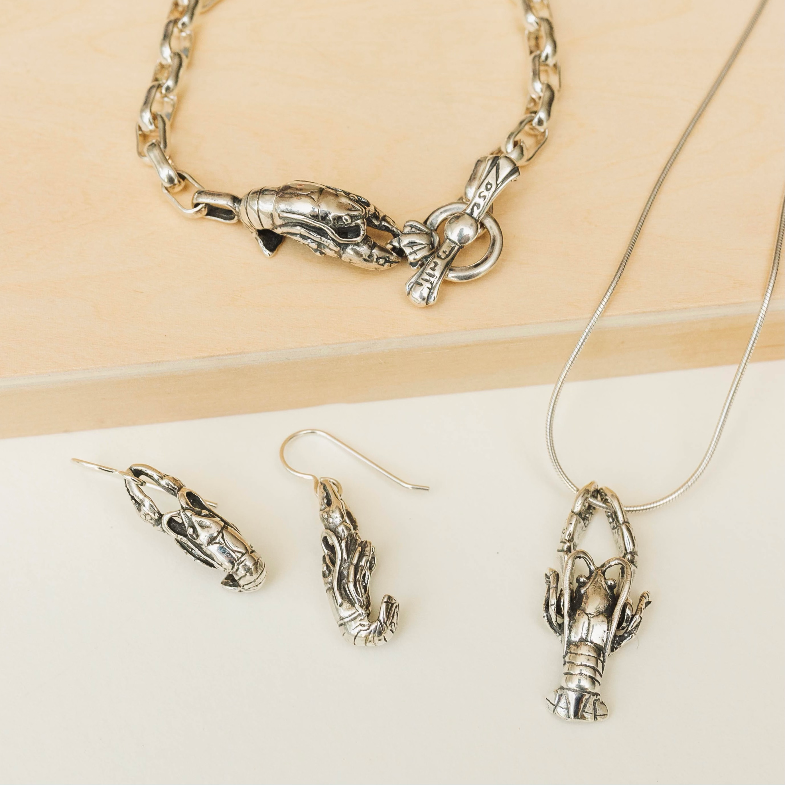 Hanging Crawfish Pendant