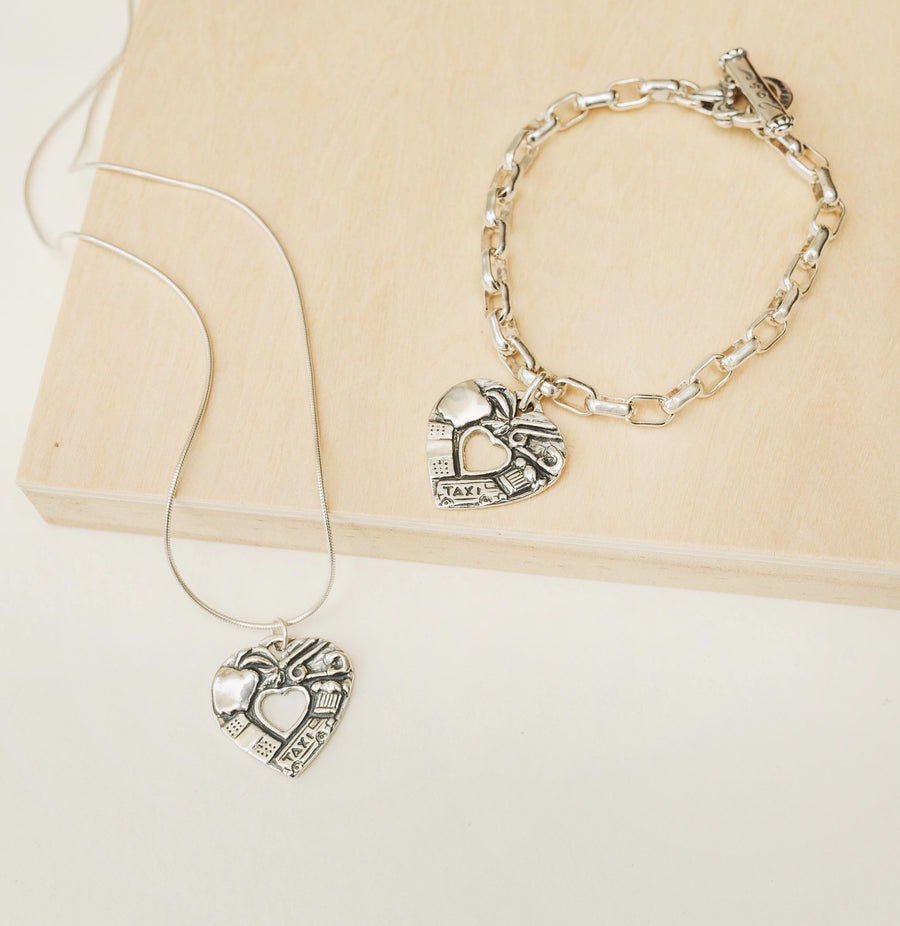 Mother's Heart 2-tone Bracelet