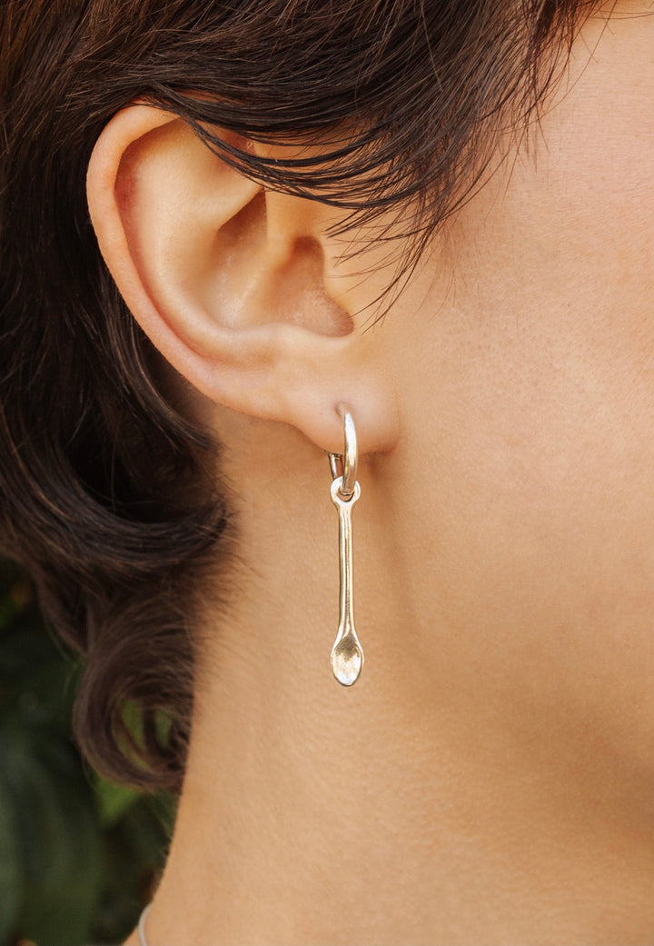 "Keep Stirring" Spoon Hoop Earrings