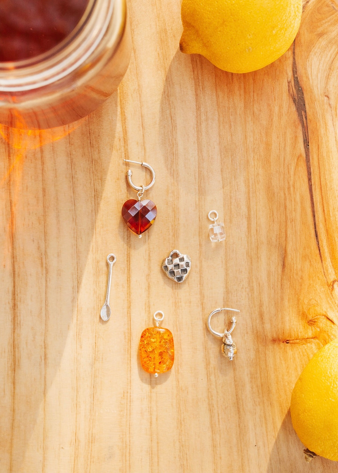 "Sweet Tea" Heart Hoop Earrings