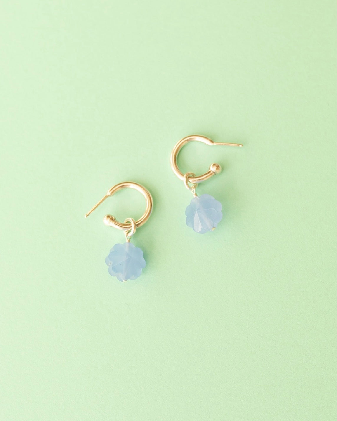 "Forget Me Not" Hoop Earrings