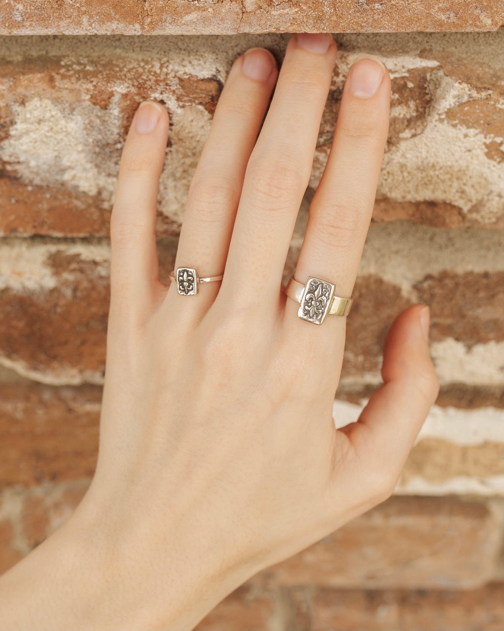 Fleur de Lis Brick Ring
