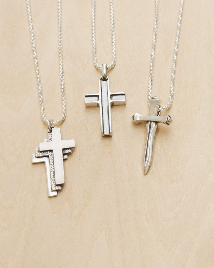 Sword of the Spirit Bronze Cross Necklace