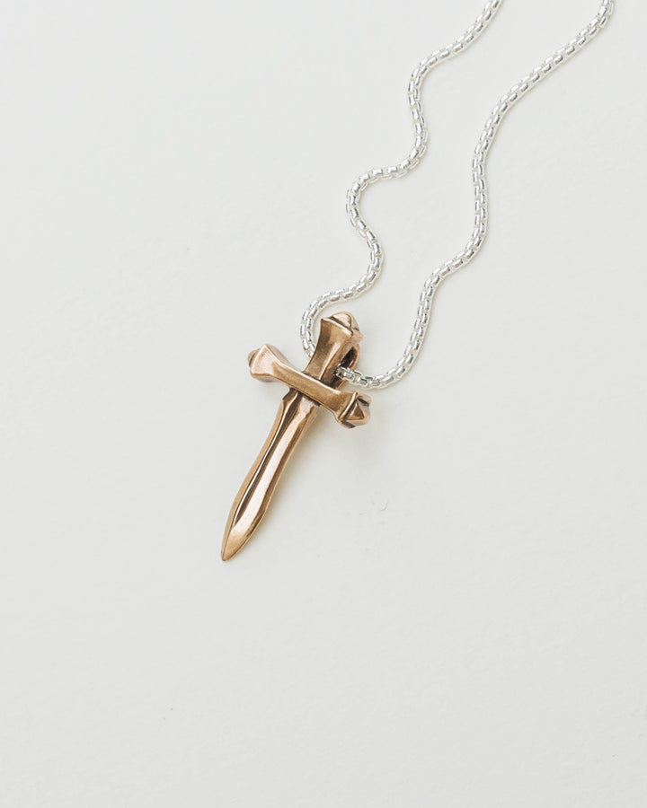 Sword of the Spirit Cross Bronze Pendant