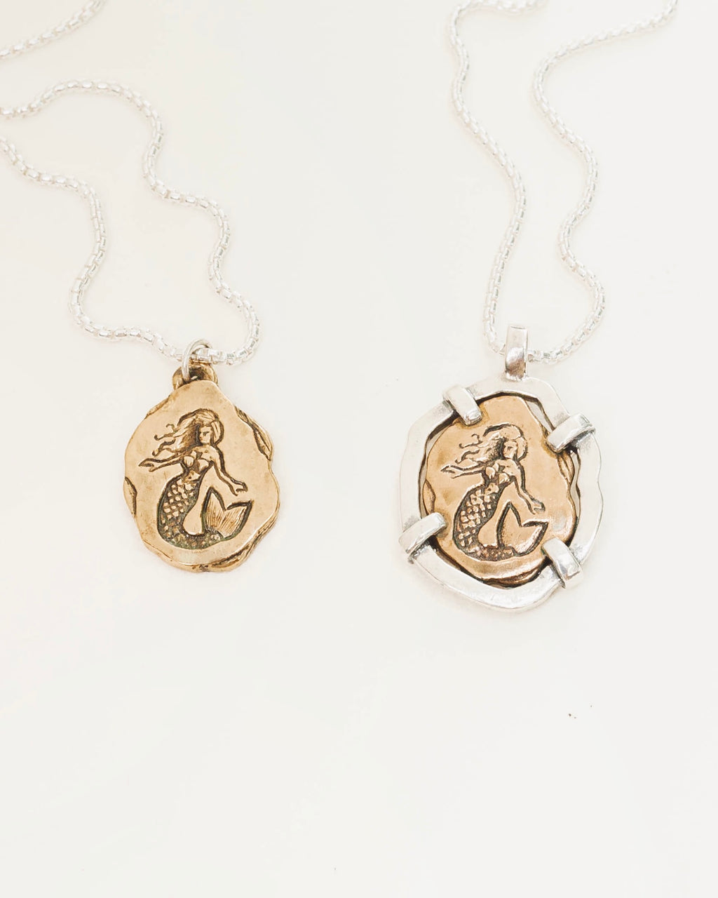 Nautical Mermaid Bronze Pendant