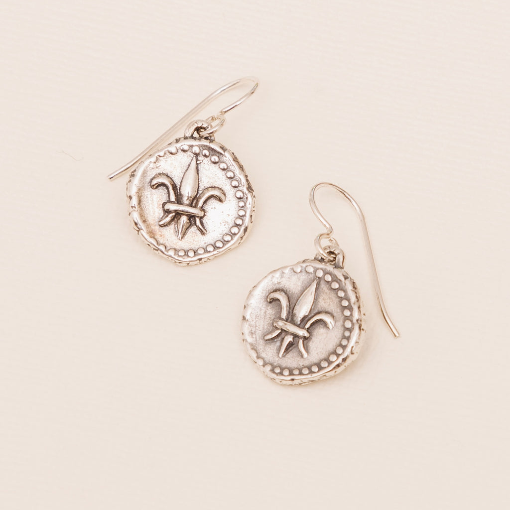 Fleur de Lis Doubloon Earrings