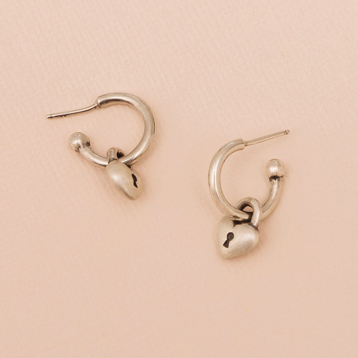 Love Lock Hoop Earrings