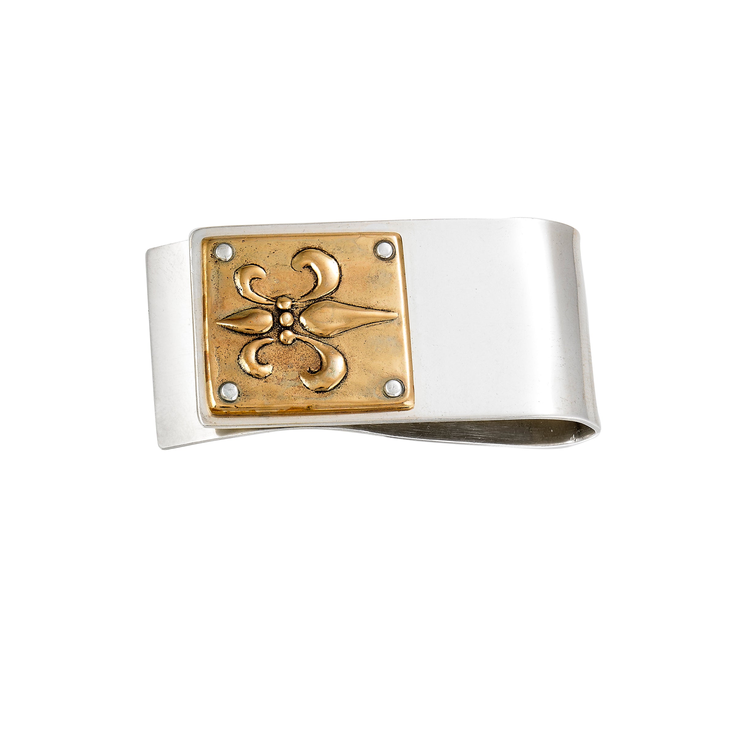 Fleur de Lis Two Tone Money Clip