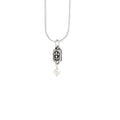 Petite Fleur de Lis Brick Pearl Pendant