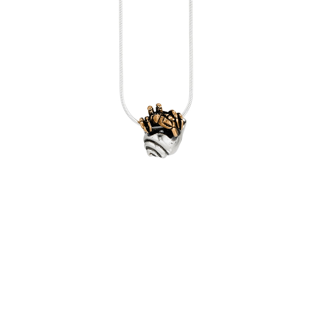 Hermit Crab Two Tone Bronze Pendant