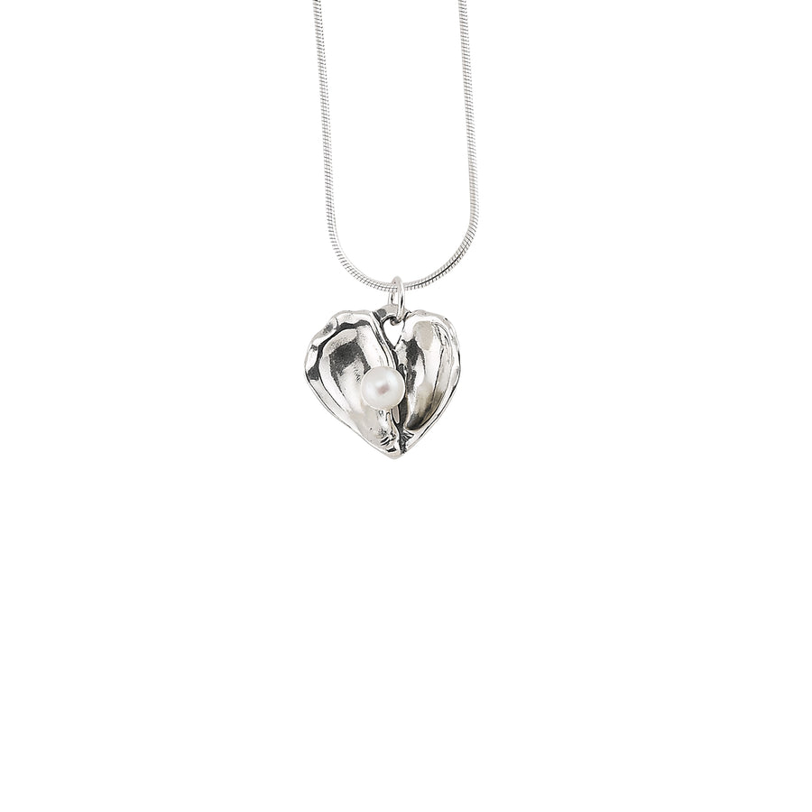 Oyster Heart Pearl Pendant