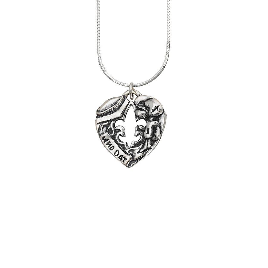 Who Dat Heart Pendant