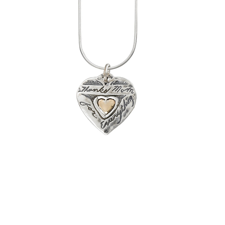 Mother Heart Two Tone Pendant