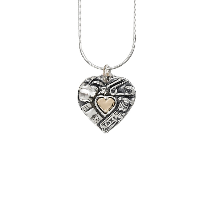 Mother Heart Two Tone Pendant