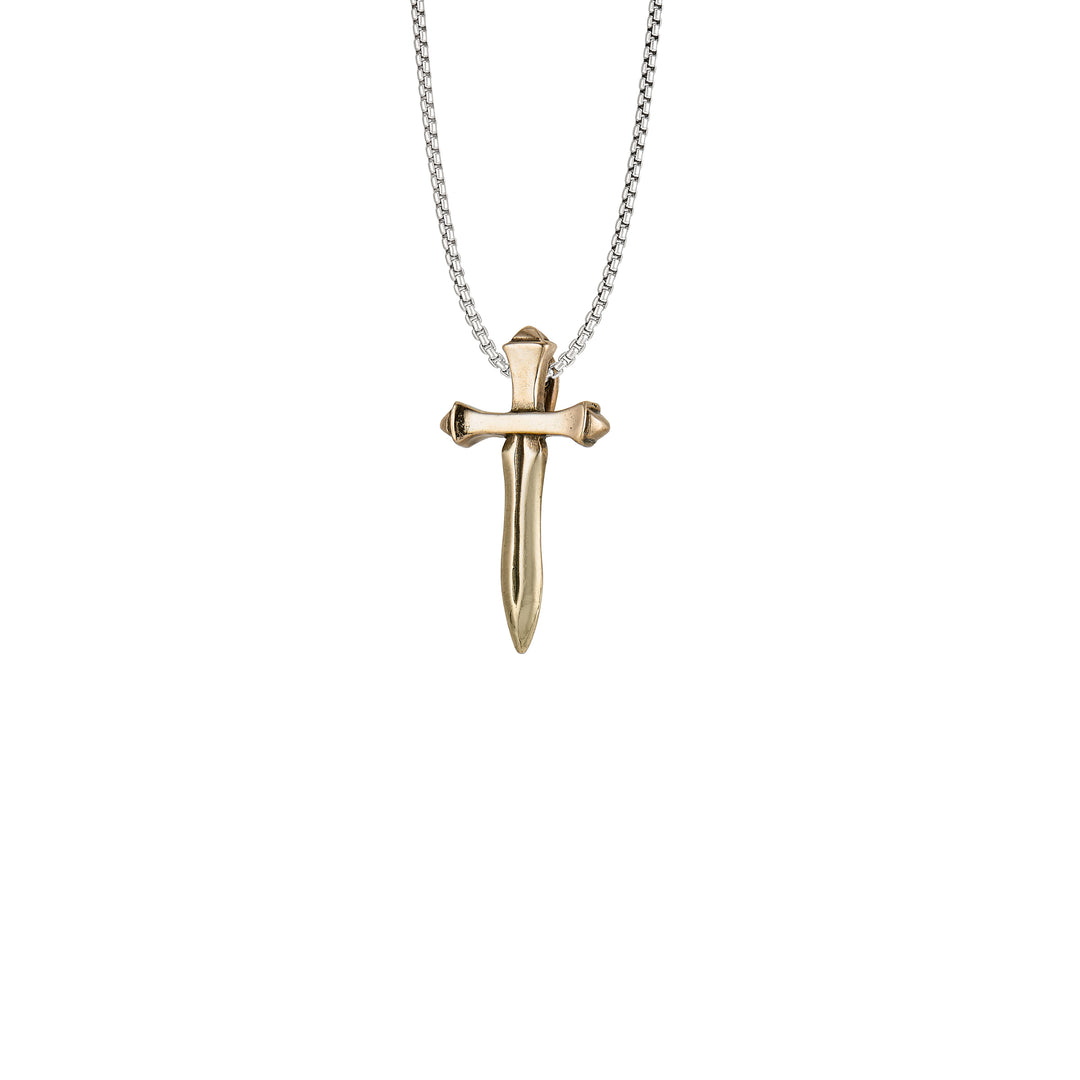 Sword of the Spirit Cross Bronze Pendant