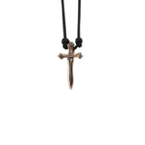 Sword of the Spirit Bronze Cross Necklace
