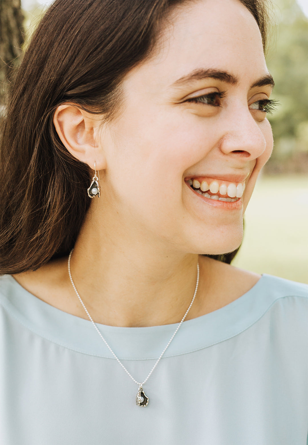 Peekaboo Oyster Pearl Earrings