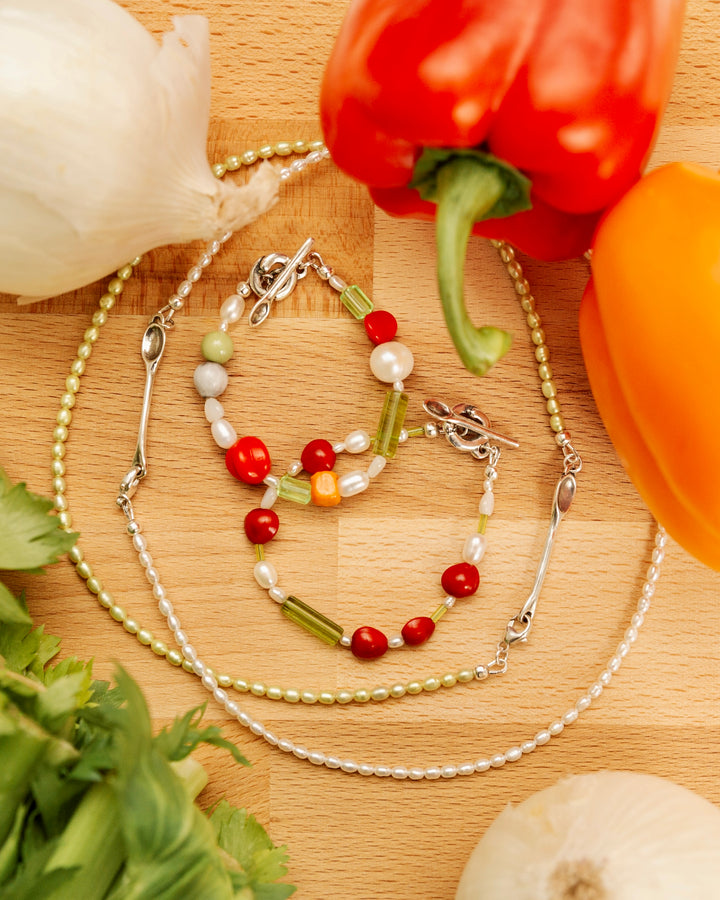 White Rice Necklace