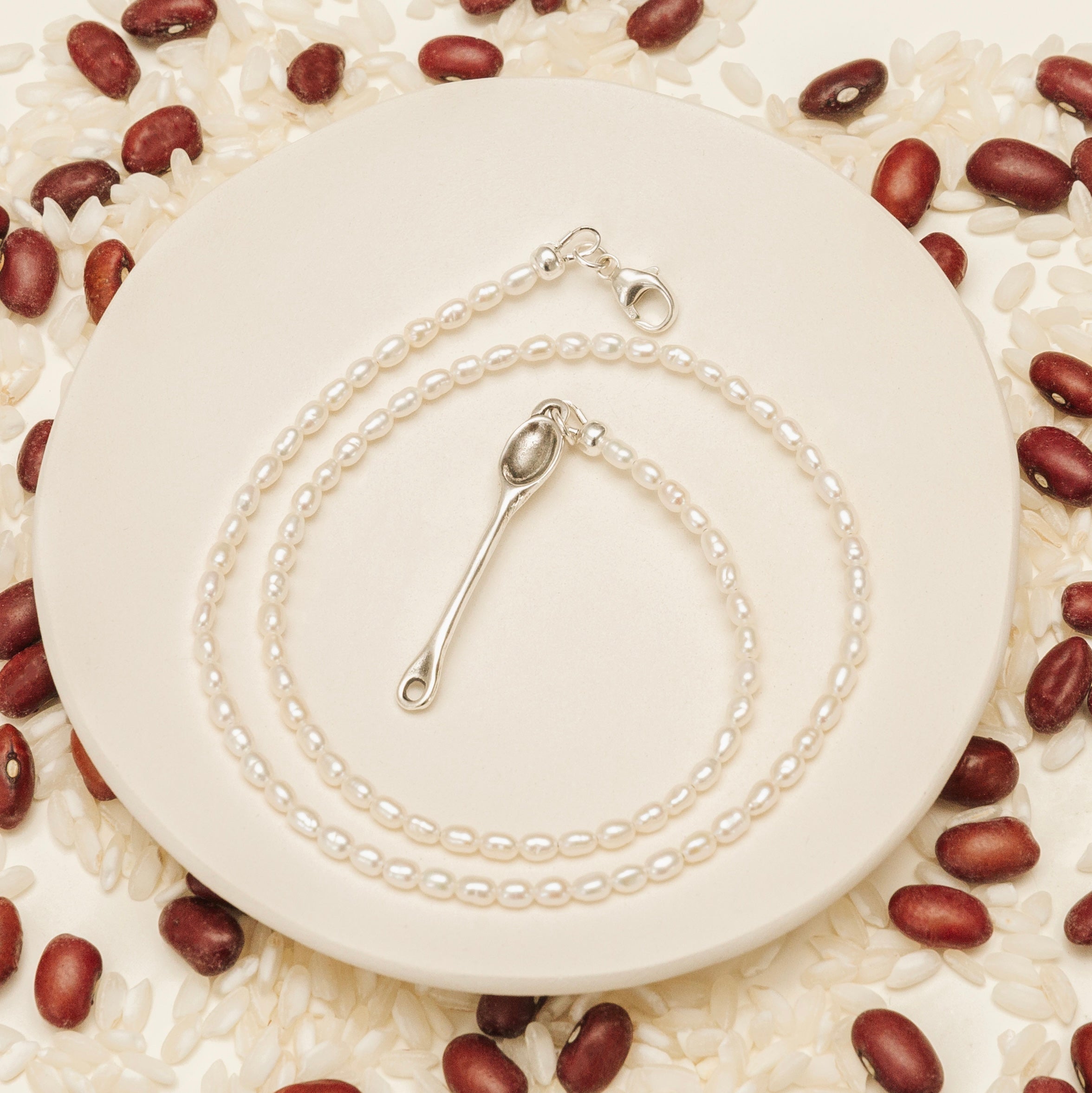 White Rice Necklace