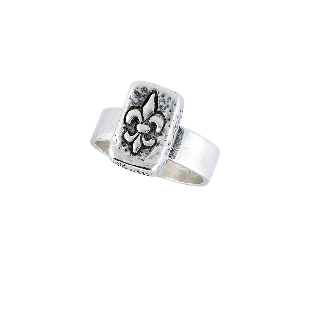 Fleur de Lis Brick Ring