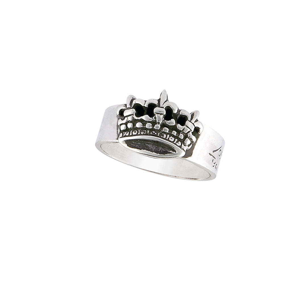 Fleur de Lis Triple Crown Small Ring