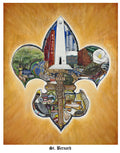 St. Bernard Fleur-de-Lis Art Print