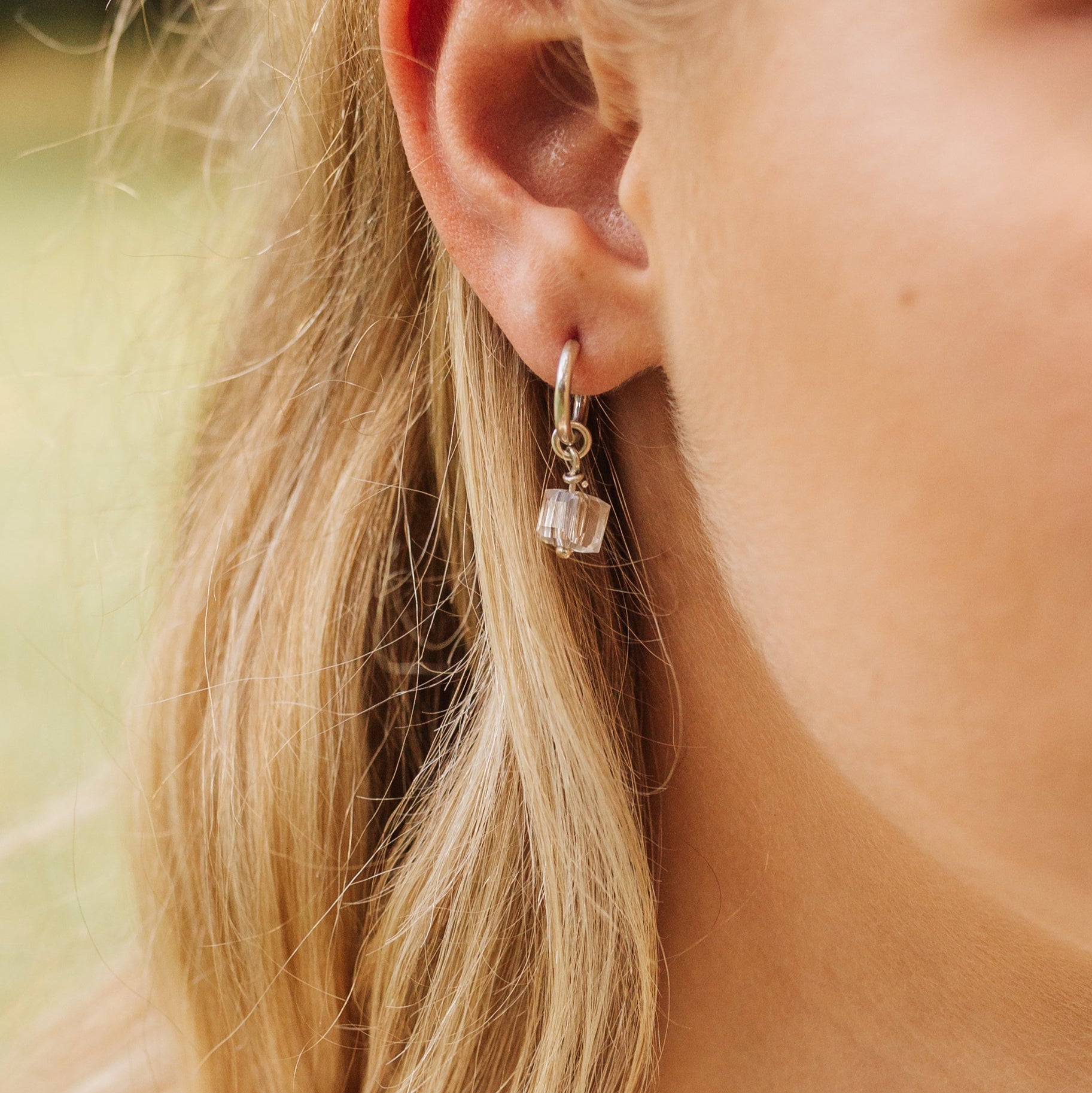 "Extra Sweet" Sugar Cube Hoop Earrings