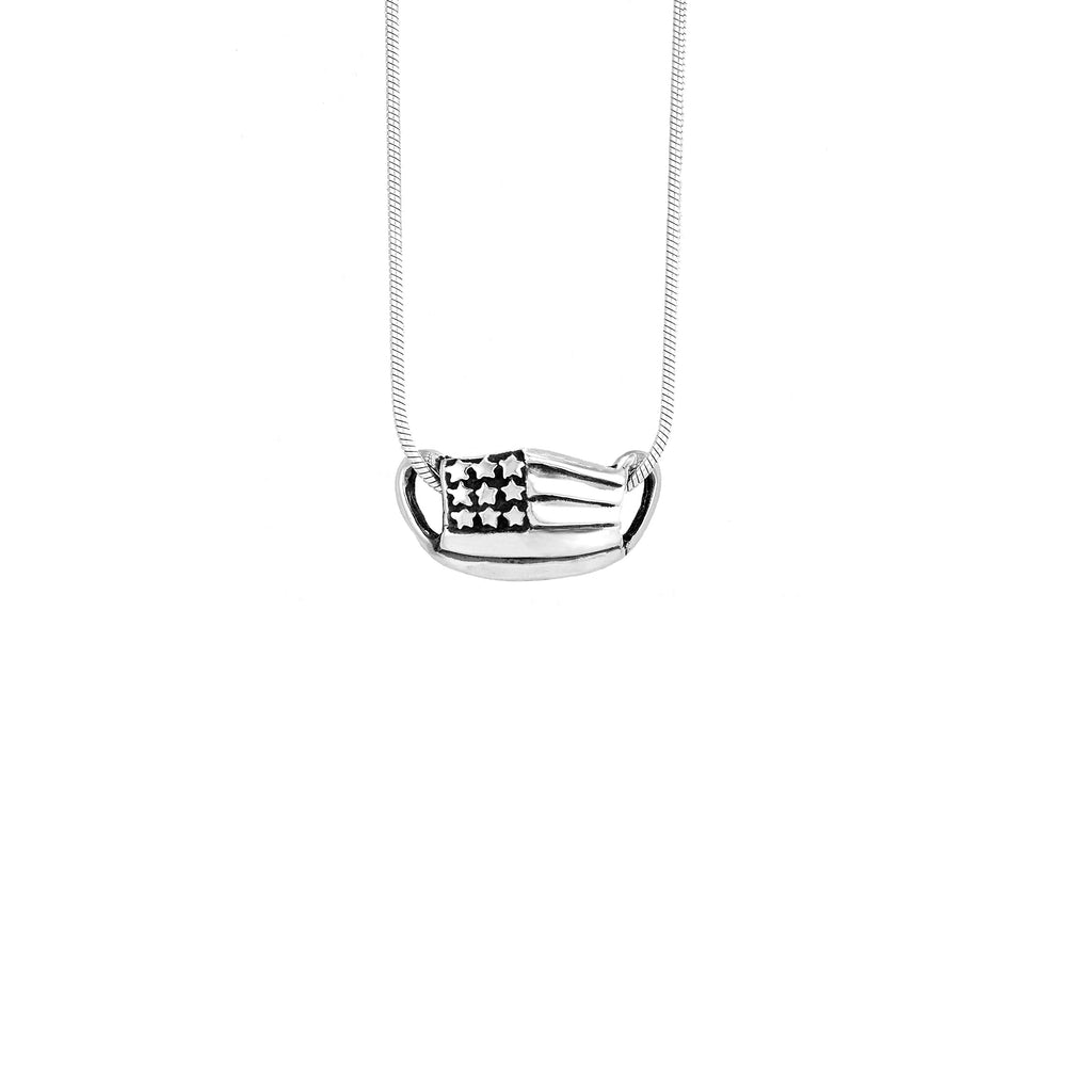 American Flag Face Mask Pendant