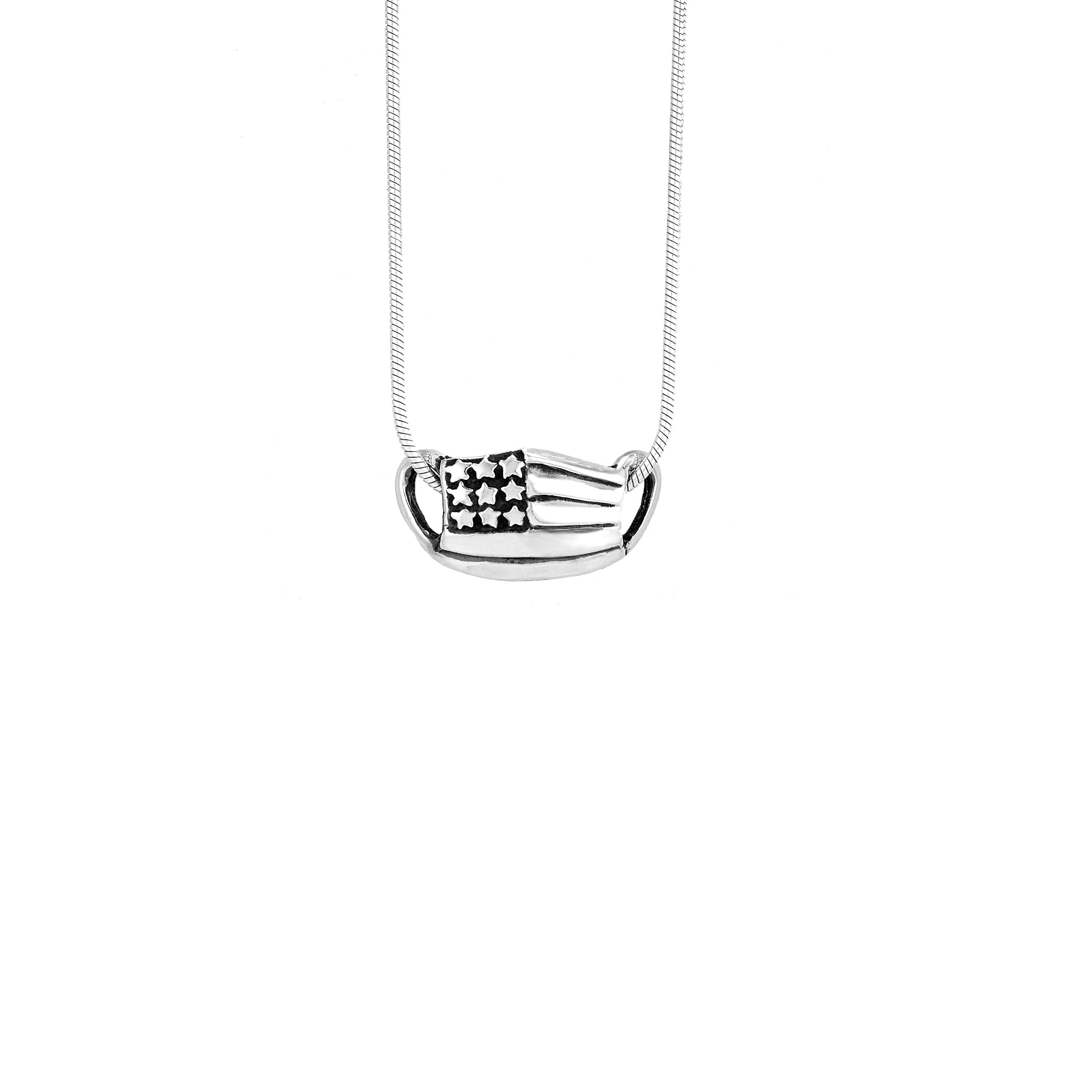 American Flag Face Mask Pendant